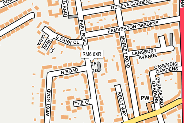 RM6 6XR map - OS OpenMap – Local (Ordnance Survey) RM6 6XR map - OS OpenMap – Local (Ordnance Survey)
