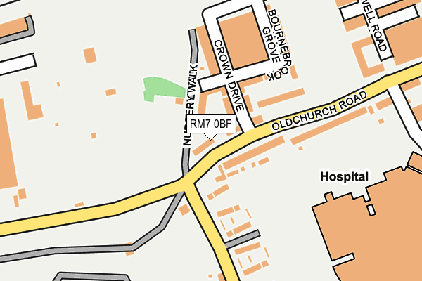 RM7 0BF map - OS OpenMap – Local (Ordnance Survey) RM7 0BF map - OS OpenMap – Local (Ordnance Survey)