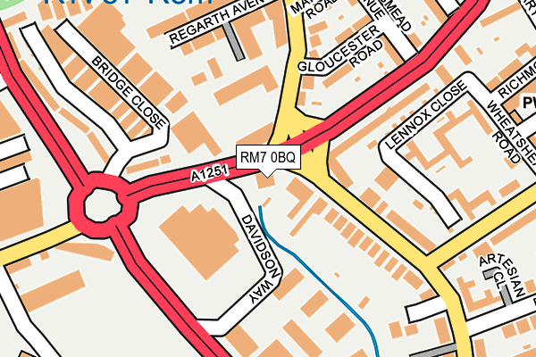 RM7 0BQ map - OS OpenMap – Local (Ordnance Survey) RM7 0BQ map - OS OpenMap – Local (Ordnance Survey)