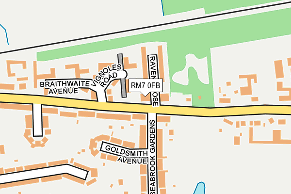RM7 0FB map - OS OpenMap – Local (Ordnance Survey) RM7 0FB map - OS OpenMap – Local (Ordnance Survey)