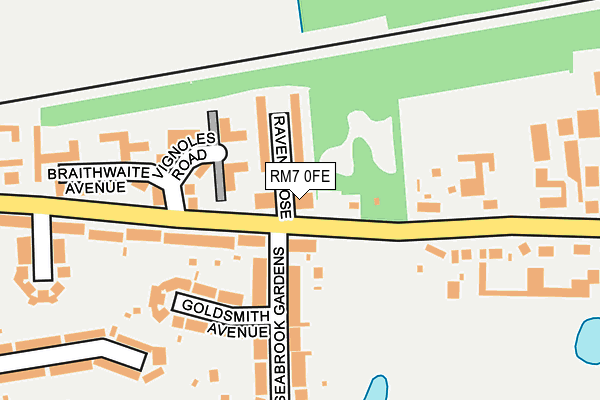 RM7 0FE map - OS OpenMap – Local (Ordnance Survey) RM7 0FE map - OS OpenMap – Local (Ordnance Survey)