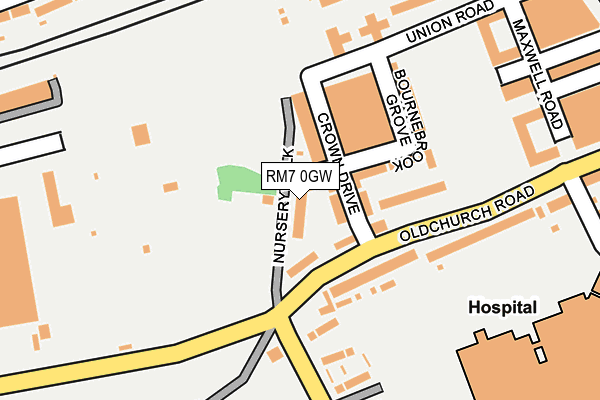 RM7 0GW map - OS OpenMap – Local (Ordnance Survey) RM7 0GW map - OS OpenMap – Local (Ordnance Survey)