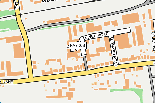 RM7 0JB map - OS OpenMap – Local (Ordnance Survey) RM7 0JB map - OS OpenMap – Local (Ordnance Survey)