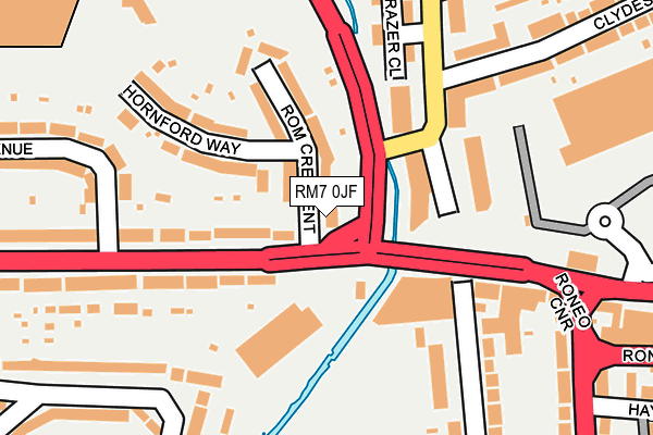 RM7 0JF map - OS OpenMap – Local (Ordnance Survey) RM7 0JF map - OS OpenMap – Local (Ordnance Survey)