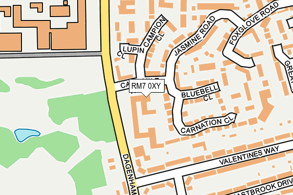 RM7 0XY map - OS OpenMap – Local (Ordnance Survey) RM7 0XY map - OS OpenMap – Local (Ordnance Survey)