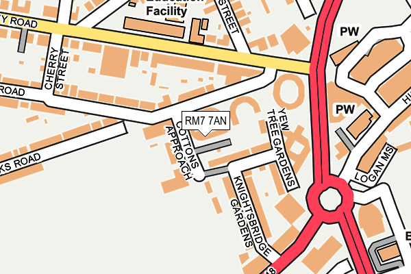 RM7 7AN map - OS OpenMap – Local (Ordnance Survey) RM7 7AN map - OS OpenMap – Local (Ordnance Survey)