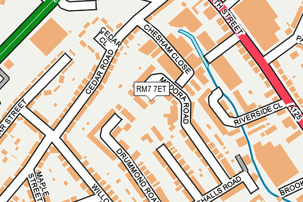 RM7 7ET map - OS OpenMap – Local (Ordnance Survey) RM7 7ET map - OS OpenMap – Local (Ordnance Survey)