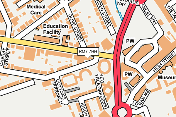 RM7 7HH map - OS OpenMap – Local (Ordnance Survey) RM7 7HH map - OS OpenMap – Local (Ordnance Survey)