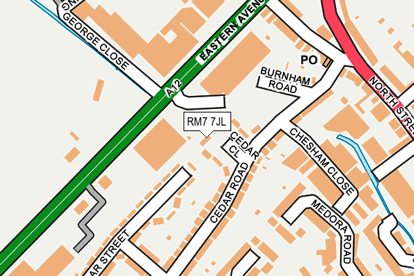 RM7 7JL map - OS OpenMap – Local (Ordnance Survey) RM7 7JL map - OS OpenMap – Local (Ordnance Survey)