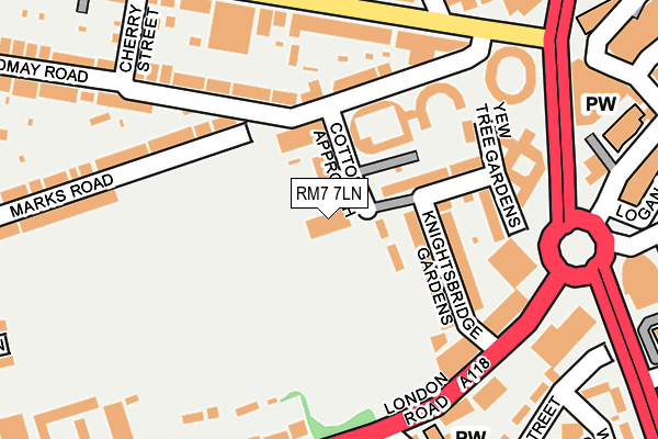 RM7 7LN map - OS OpenMap – Local (Ordnance Survey) RM7 7LN map - OS OpenMap – Local (Ordnance Survey)