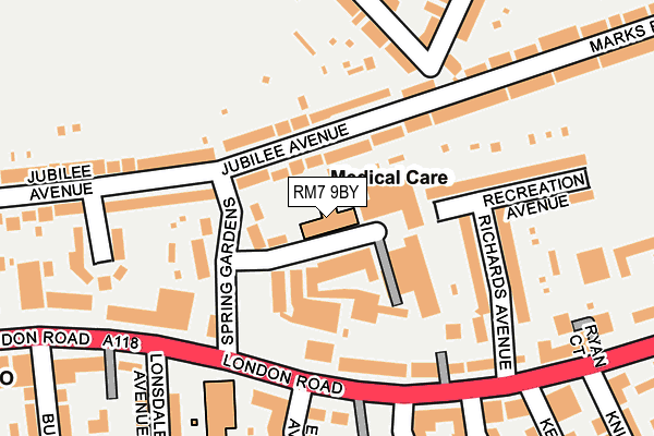 RM7 9BY map - OS OpenMap – Local (Ordnance Survey) RM7 9BY map - OS OpenMap – Local (Ordnance Survey)