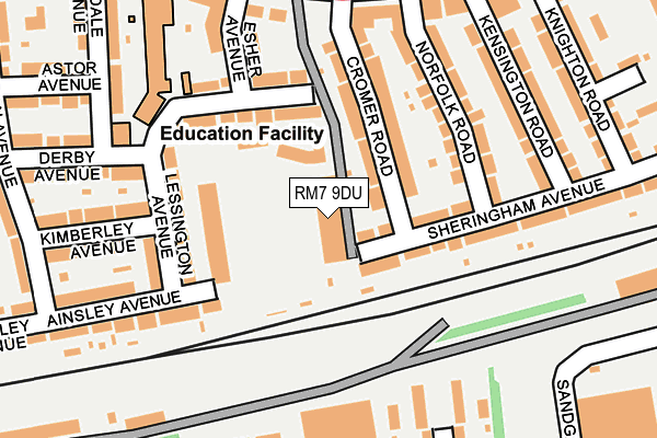 RM7 9DU map - OS OpenMap – Local (Ordnance Survey) RM7 9DU map - OS OpenMap – Local (Ordnance Survey)