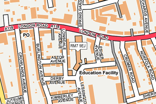 RM7 9EJ map - OS OpenMap – Local (Ordnance Survey) RM7 9EJ map - OS OpenMap – Local (Ordnance Survey)