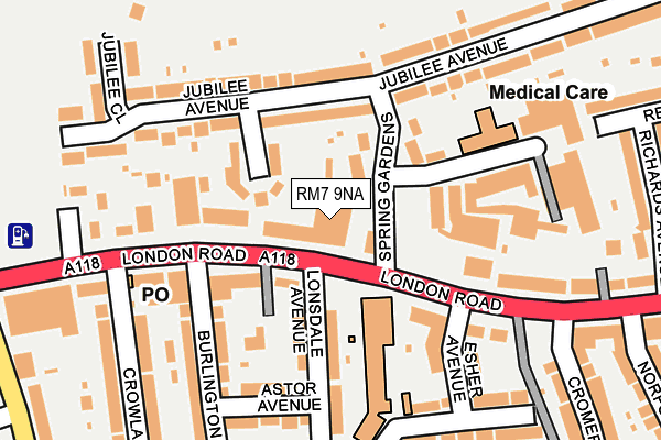 RM7 9NA map - OS OpenMap – Local (Ordnance Survey) RM7 9NA map - OS OpenMap – Local (Ordnance Survey)