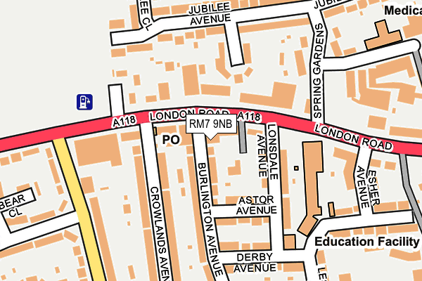 RM7 9NB map - OS OpenMap – Local (Ordnance Survey) RM7 9NB map - OS OpenMap – Local (Ordnance Survey)