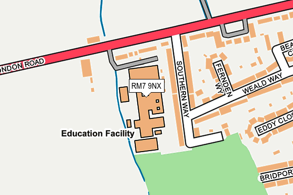 RM7 9NX map - OS OpenMap – Local (Ordnance Survey) RM7 9NX map - OS OpenMap – Local (Ordnance Survey)
