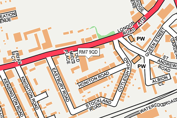 RM7 9QD map - OS OpenMap – Local (Ordnance Survey) RM7 9QD map - OS OpenMap – Local (Ordnance Survey)