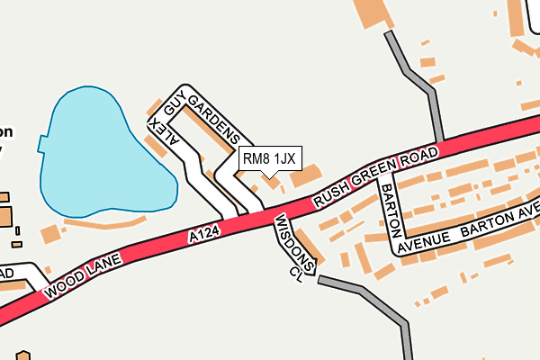RM8 1JX map - OS OpenMap – Local (Ordnance Survey) RM8 1JX map - OS OpenMap – Local (Ordnance Survey)