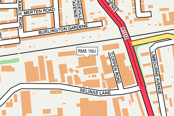 RM8 1NU map - OS OpenMap – Local (Ordnance Survey) RM8 1NU map - OS OpenMap – Local (Ordnance Survey)