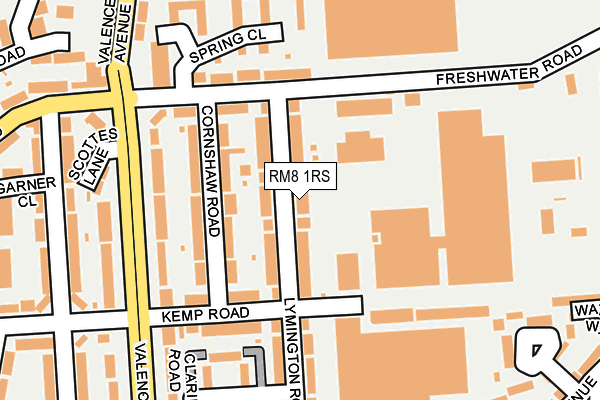 RM8 1RS map - OS OpenMap – Local (Ordnance Survey) RM8 1RS map - OS OpenMap – Local (Ordnance Survey)