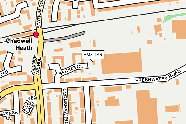 RM8 1SR map - OS OpenMap – Local (Ordnance Survey) RM8 1SR map - OS OpenMap – Local (Ordnance Survey)