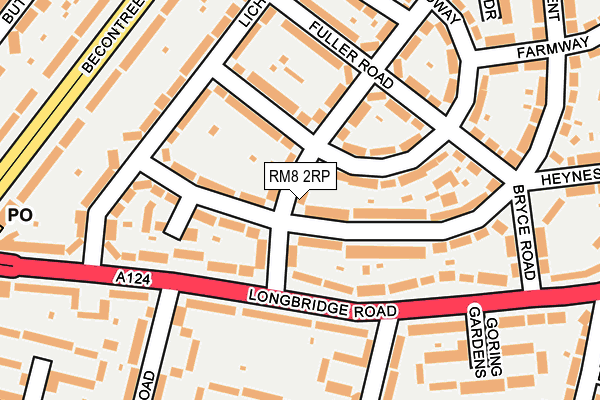 RM8 2RP map - OS OpenMap – Local (Ordnance Survey) RM8 2RP map - OS OpenMap – Local (Ordnance Survey)