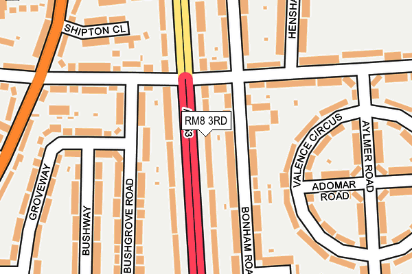 RM8 3RD map - OS OpenMap – Local (Ordnance Survey) RM8 3RD map - OS OpenMap – Local (Ordnance Survey)