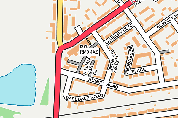 RM9 4AZ map - OS OpenMap – Local (Ordnance Survey) RM9 4AZ map - OS OpenMap – Local (Ordnance Survey)
