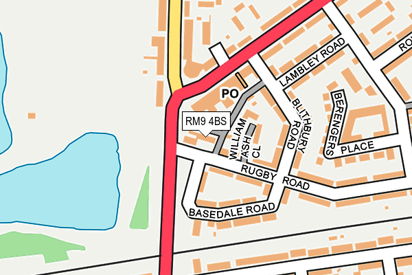 RM9 4BS map - OS OpenMap – Local (Ordnance Survey) RM9 4BS map - OS OpenMap – Local (Ordnance Survey)