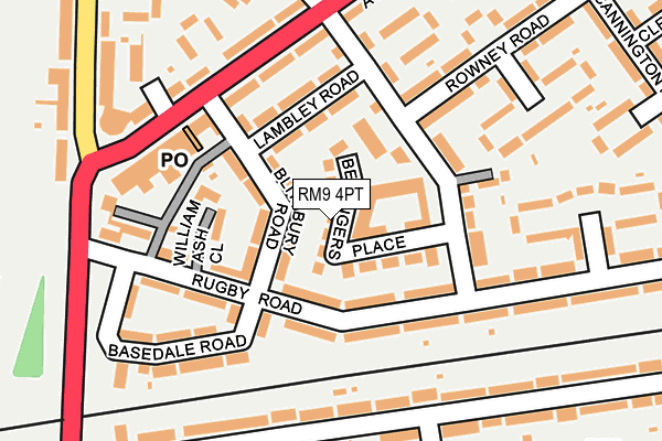 RM9 4PT map - OS OpenMap – Local (Ordnance Survey) RM9 4PT map - OS OpenMap – Local (Ordnance Survey)