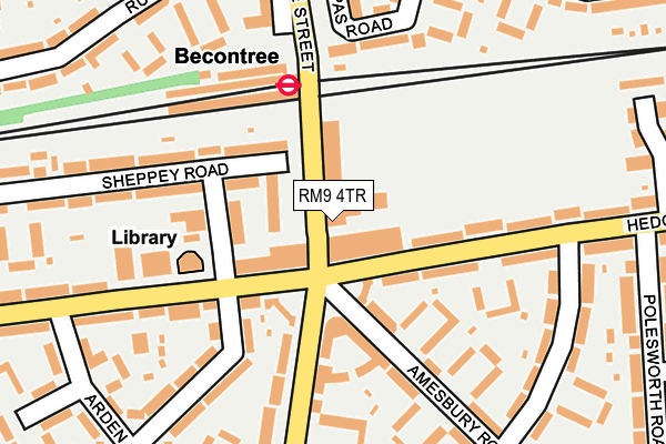 RM9 4TR map - OS OpenMap – Local (Ordnance Survey) RM9 4TR map - OS OpenMap – Local (Ordnance Survey)