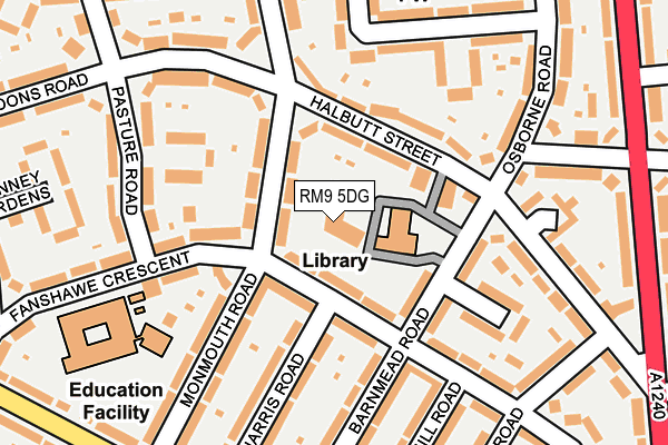 RM9 5DG map - OS OpenMap – Local (Ordnance Survey) RM9 5DG map - OS OpenMap – Local (Ordnance Survey)