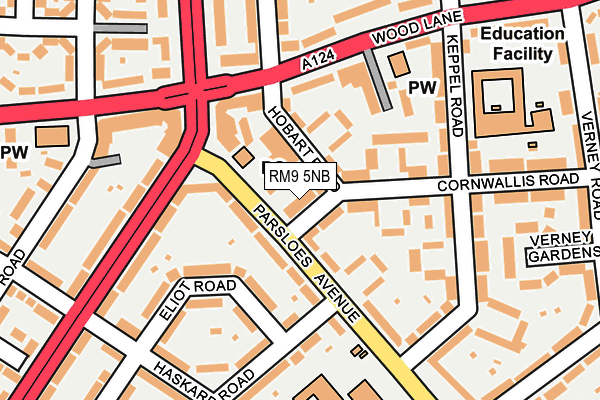 RM9 5NB map - OS OpenMap – Local (Ordnance Survey) RM9 5NB map - OS OpenMap – Local (Ordnance Survey)