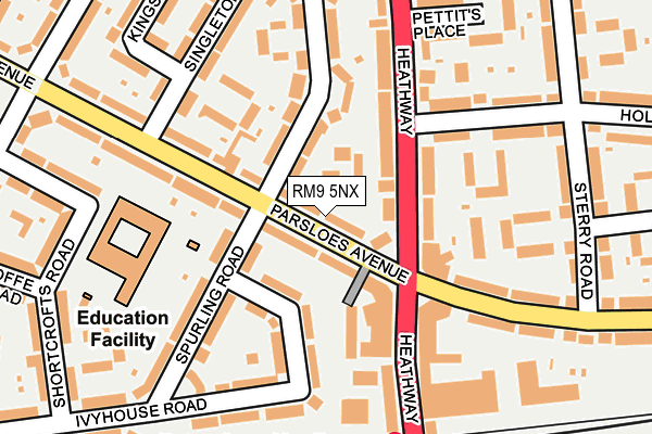 RM9 5NX map - OS OpenMap – Local (Ordnance Survey) RM9 5NX map - OS OpenMap – Local (Ordnance Survey)