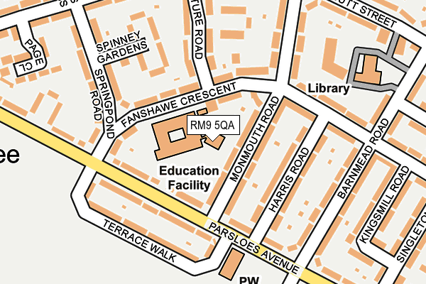RM9 5QA map - OS OpenMap – Local (Ordnance Survey) RM9 5QA map - OS OpenMap – Local (Ordnance Survey)