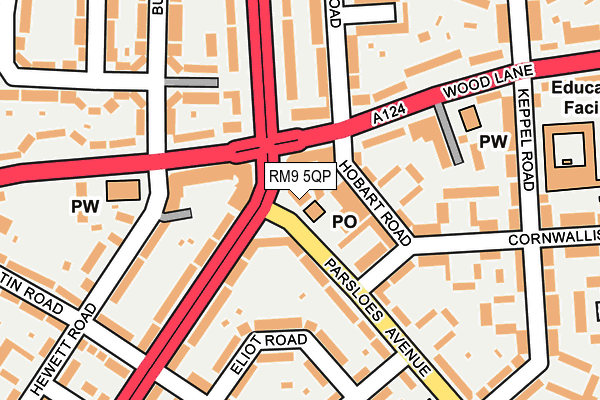 RM9 5QP map - OS OpenMap – Local (Ordnance Survey) RM9 5QP map - OS OpenMap – Local (Ordnance Survey)