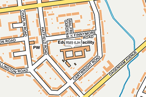 RM9 6JH map - OS OpenMap – Local (Ordnance Survey)