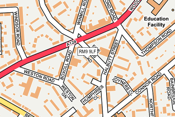 RM9 9LF map - OS OpenMap – Local (Ordnance Survey) RM9 9LF map - OS OpenMap – Local (Ordnance Survey)