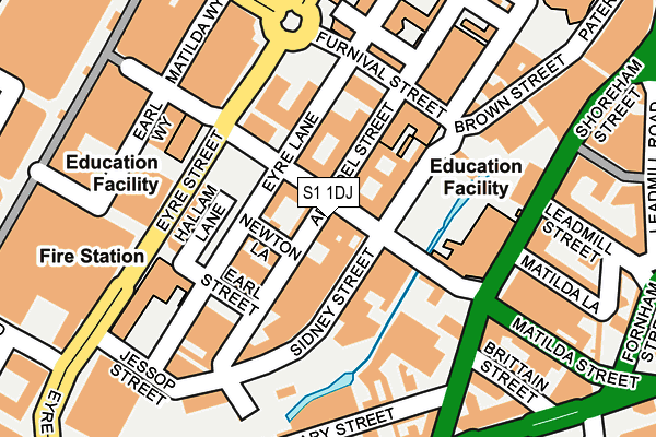 S1 1DJ map - OS OpenMap – Local (Ordnance Survey) S1 1DJ map - OS OpenMap – Local (Ordnance Survey)