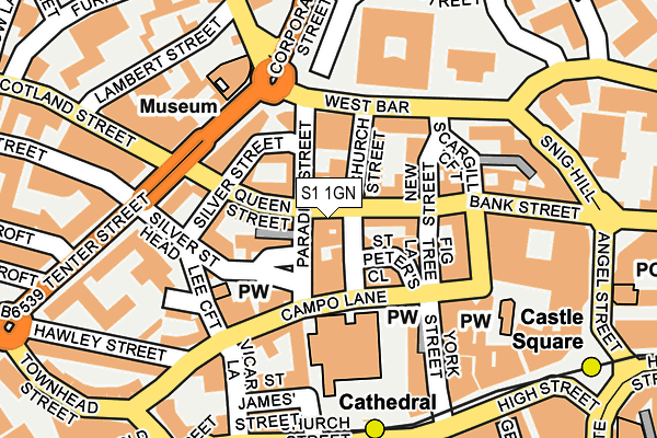 S1 1GN map - OS OpenMap – Local (Ordnance Survey) S1 1GN map - OS OpenMap – Local (Ordnance Survey)