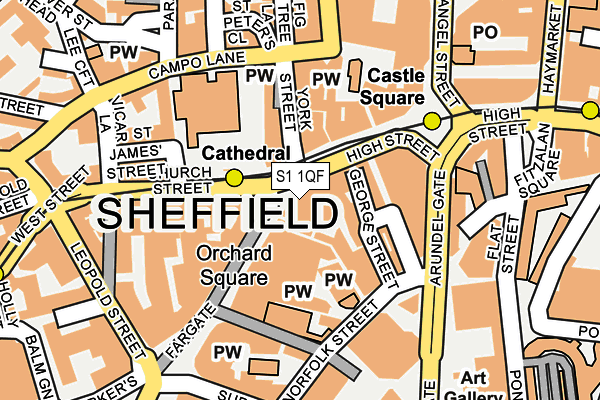S1 1QF map - OS OpenMap – Local (Ordnance Survey) S1 1QF map - OS OpenMap – Local (Ordnance Survey)