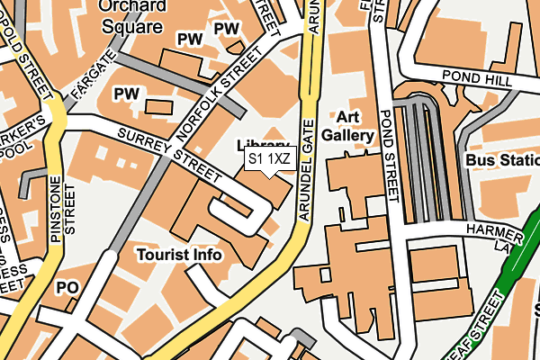 S1 1XZ map - OS OpenMap – Local (Ordnance Survey) S1 1XZ map - OS OpenMap – Local (Ordnance Survey)
