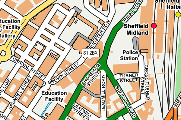 S1 2BX map - OS OpenMap – Local (Ordnance Survey) S1 2BX map - OS OpenMap – Local (Ordnance Survey)