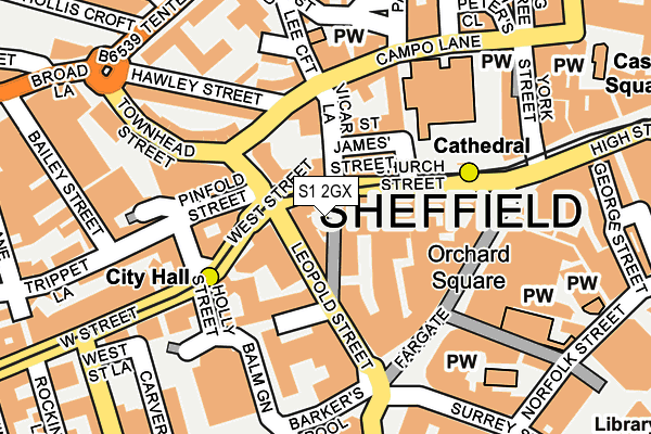 S1 2GX map - OS OpenMap – Local (Ordnance Survey) S1 2GX map - OS OpenMap – Local (Ordnance Survey)