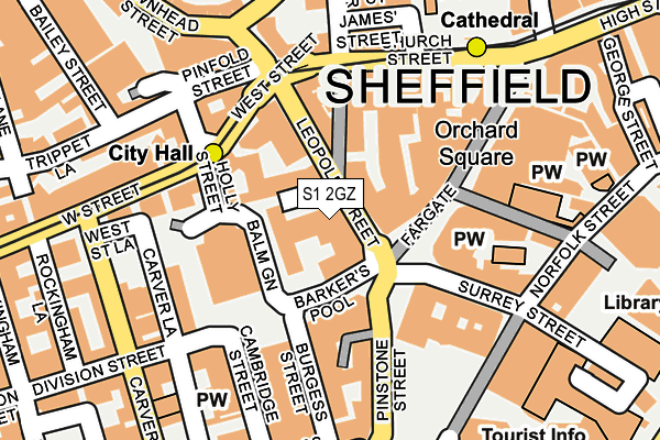 S1 2GZ map - OS OpenMap – Local (Ordnance Survey)