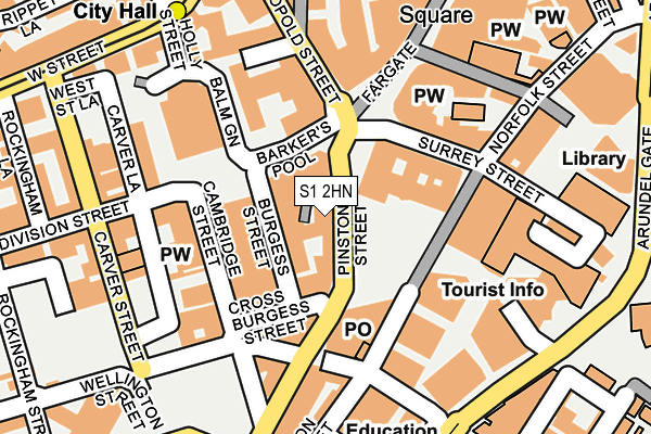 S1 2HN map - OS OpenMap – Local (Ordnance Survey) S1 2HN map - OS OpenMap – Local (Ordnance Survey)