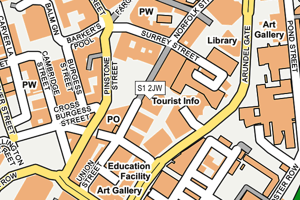 S1 2JW map - OS OpenMap – Local (Ordnance Survey) S1 2JW map - OS OpenMap – Local (Ordnance Survey)