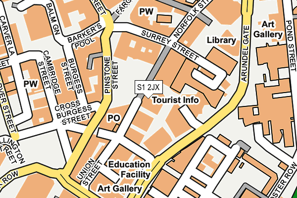 S1 2JX map - OS OpenMap – Local (Ordnance Survey) S1 2JX map - OS OpenMap – Local (Ordnance Survey)