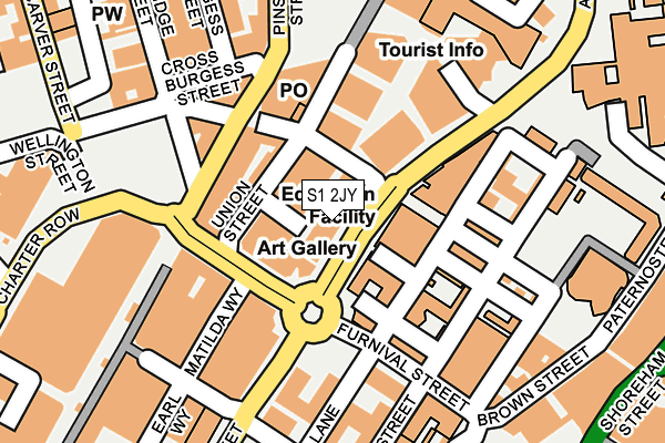 S1 2JY map - OS OpenMap – Local (Ordnance Survey) S1 2JY map - OS OpenMap – Local (Ordnance Survey)