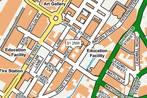 S1 2NW map - OS OpenMap – Local (Ordnance Survey) S1 2NW map - OS OpenMap – Local (Ordnance Survey)